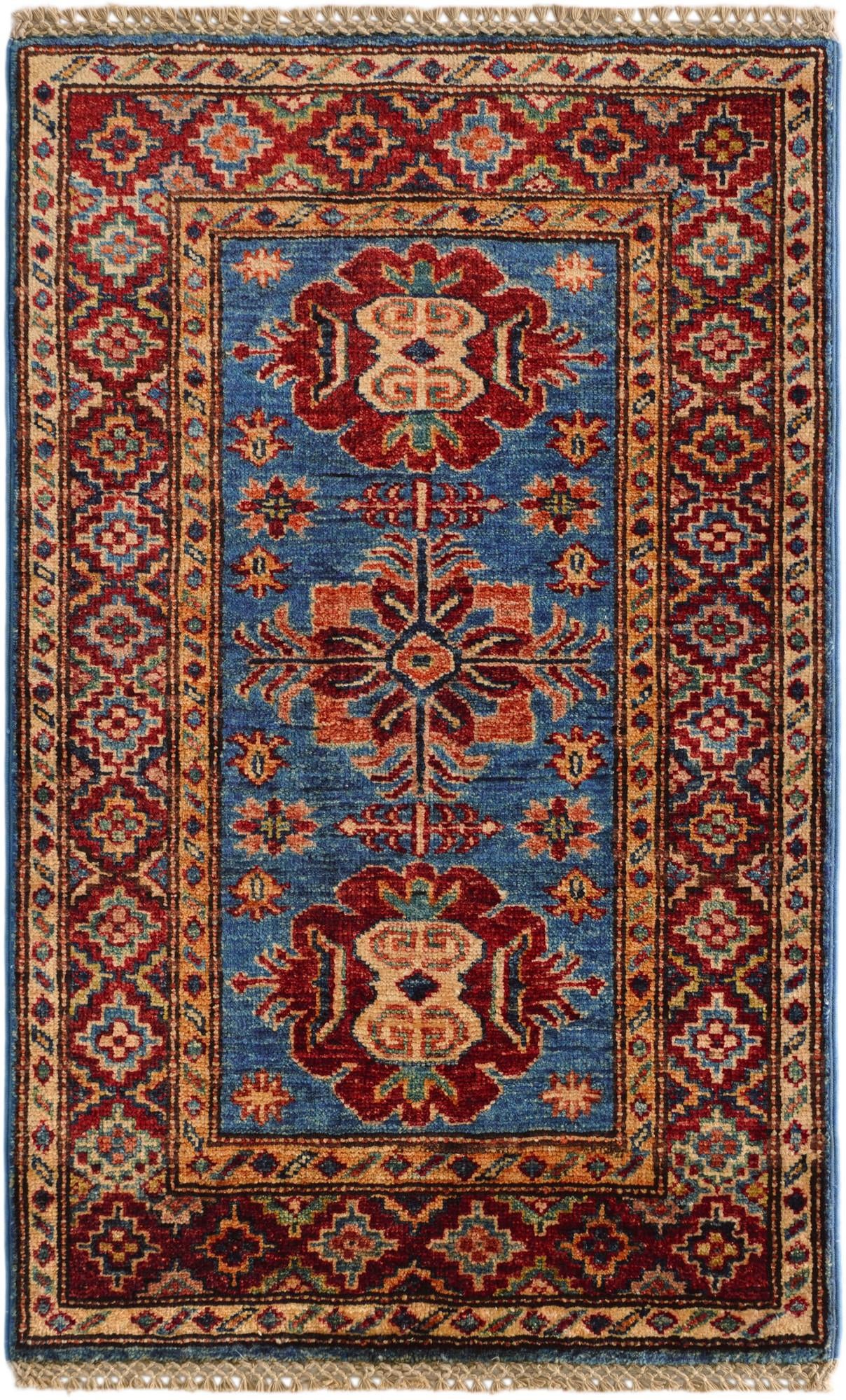 2' x 3' 2 Hand Knotted Kazak Rug