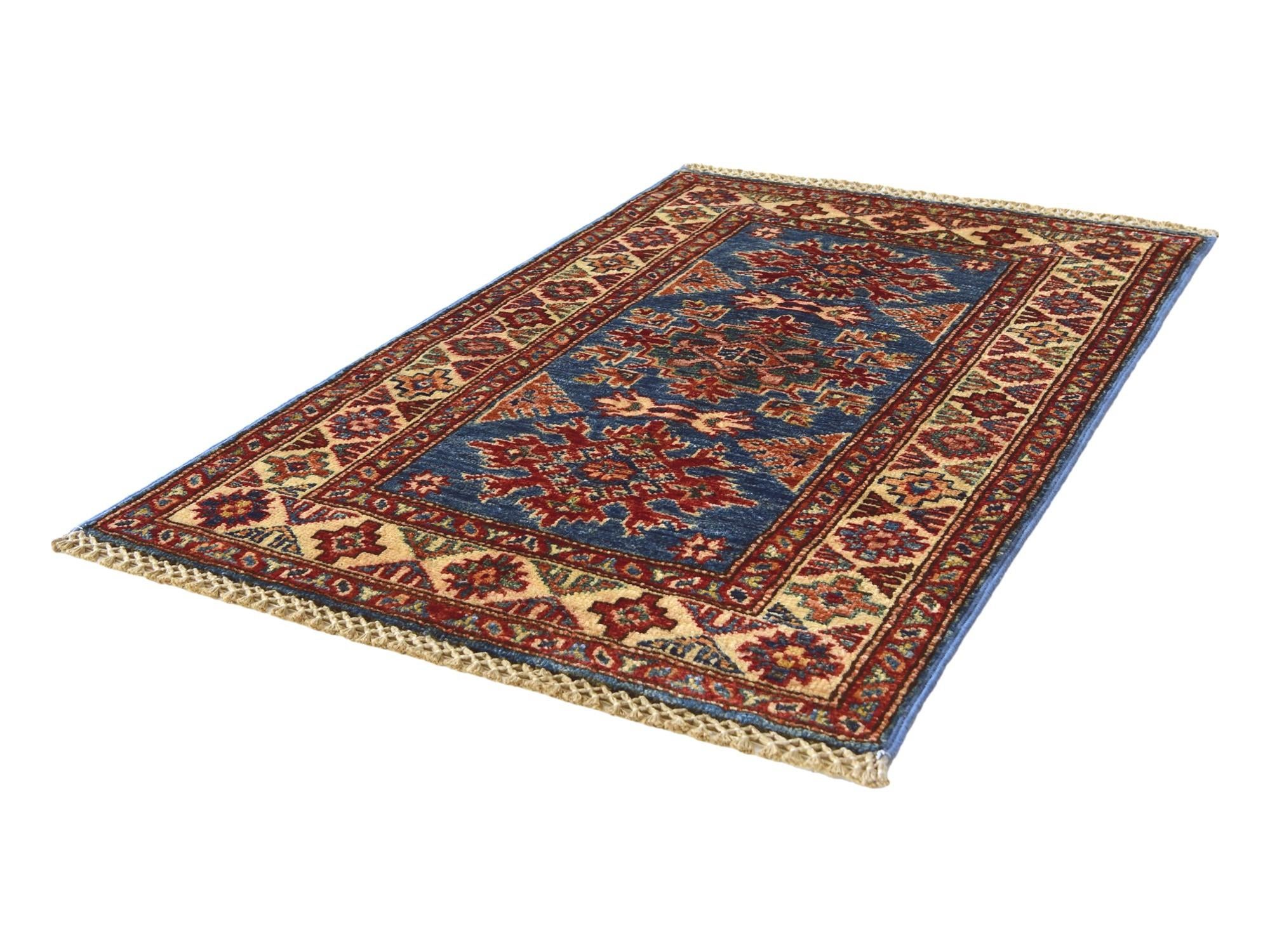 1' 11 x 3' Hand Knotted Kazak Rug