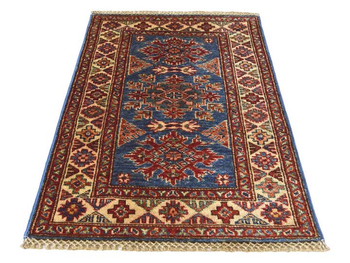 1' 11 x 3' Hand Knotted Kazak Rug