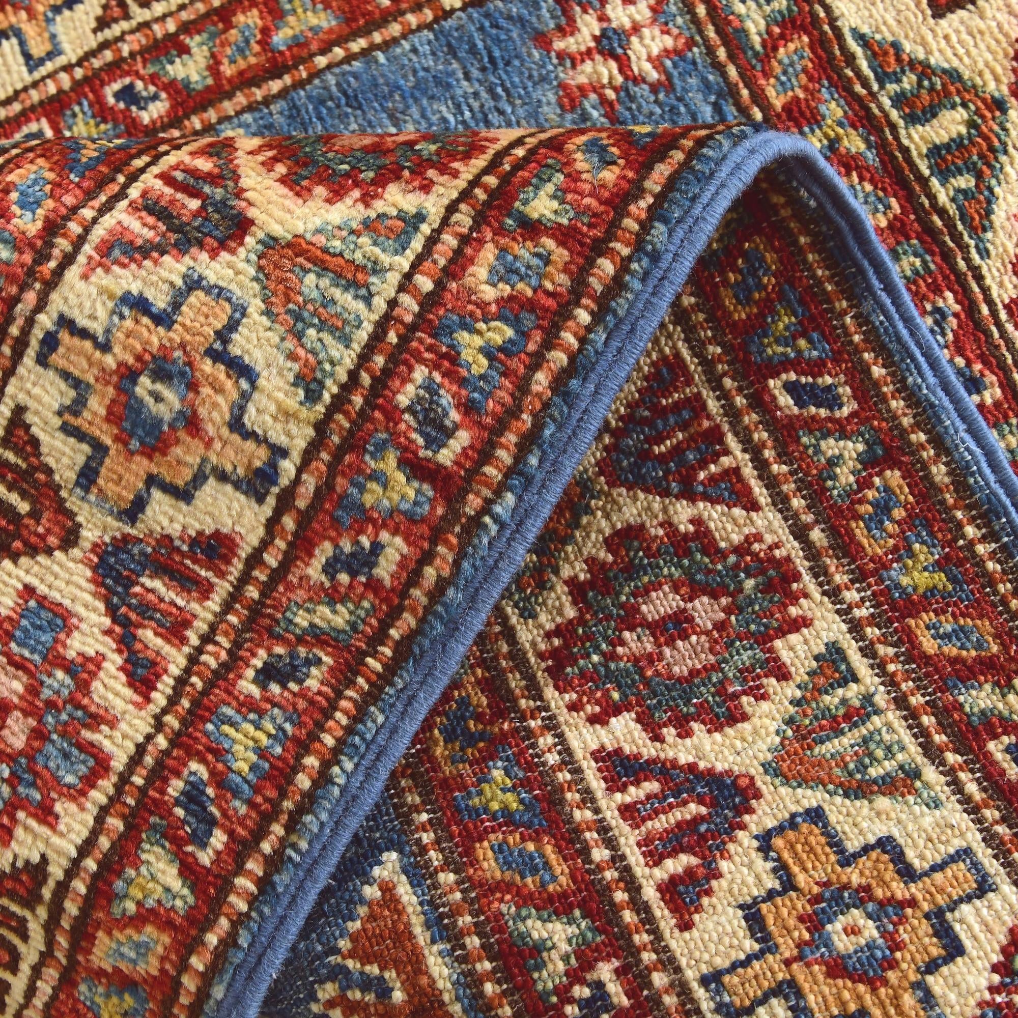 1' 11 x 3' Hand Knotted Kazak Rug