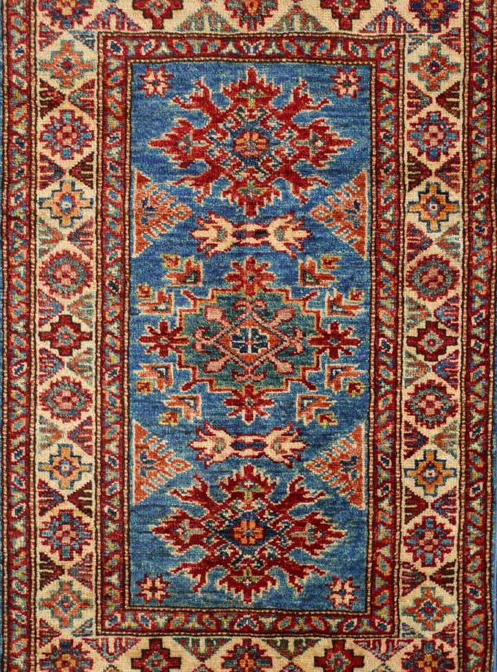 1' 11 x 3' Hand Knotted Kazak Rug