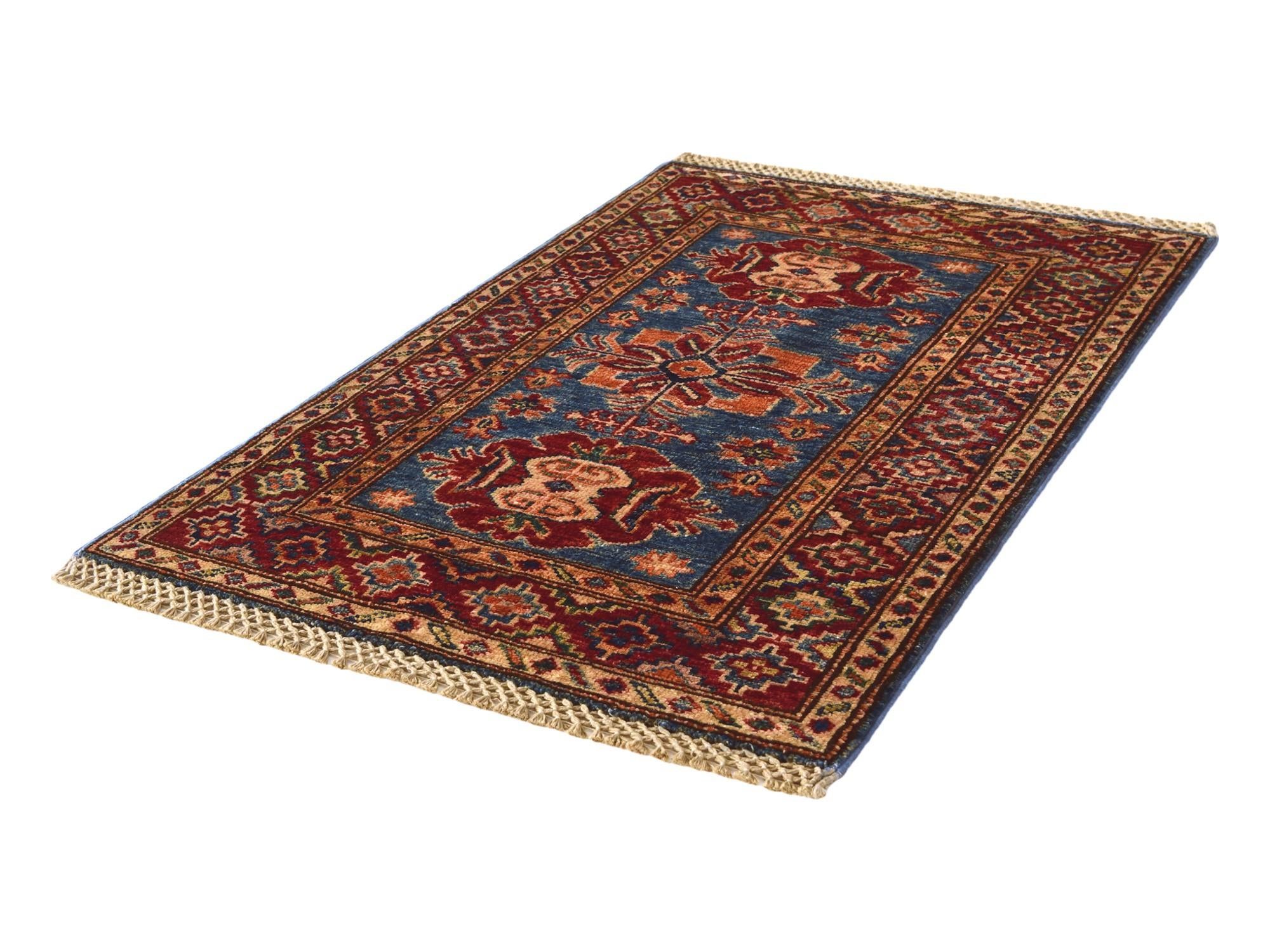 2' x 3' 1 Hand Knotted Kazak Rug