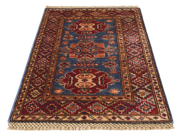 2' x 3' 1 Hand Knotted Kazak Rug