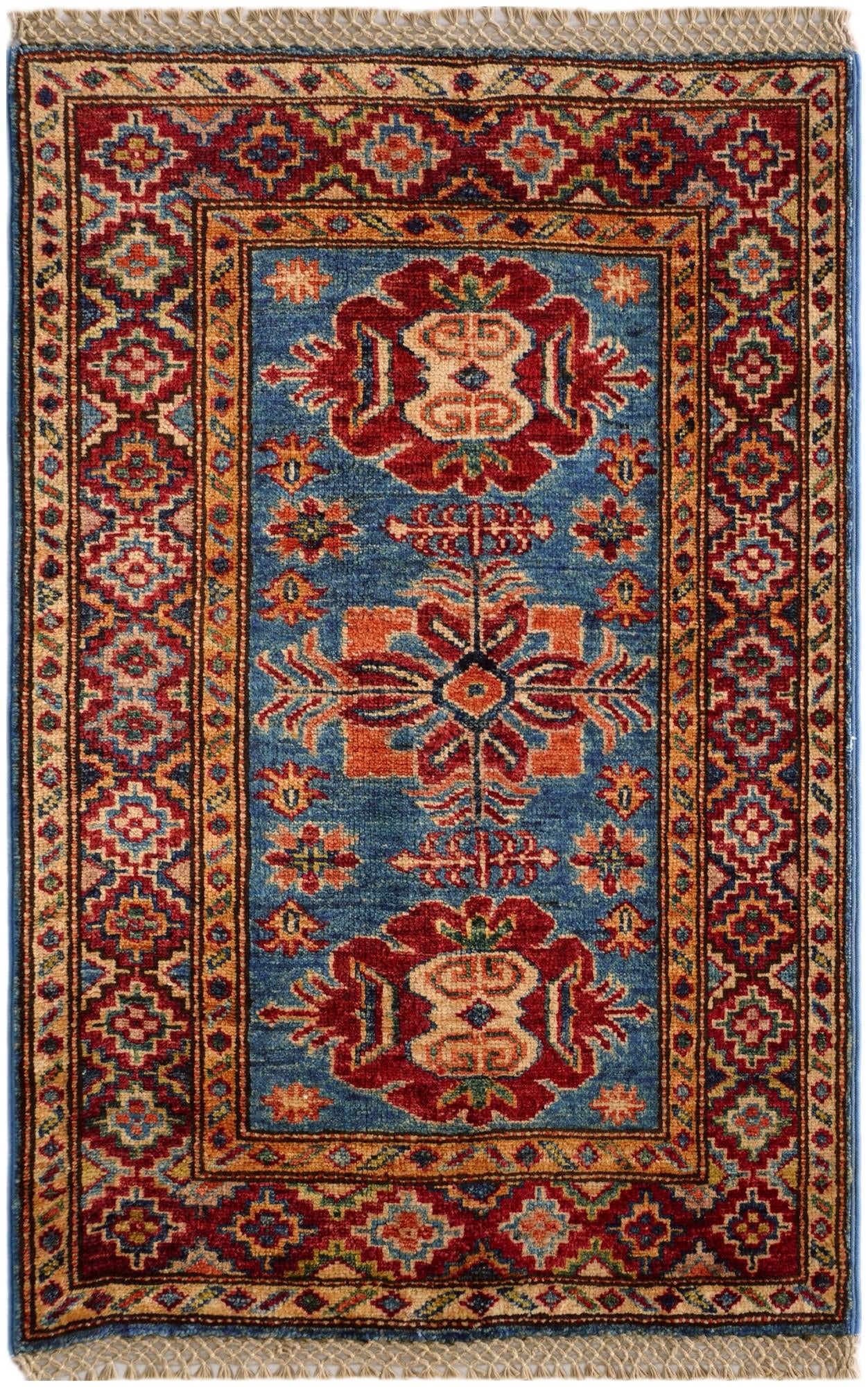 2' x 3' 1 Hand Knotted Kazak Rug
