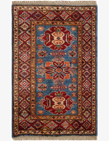 2' x 3' 1 Hand Knotted Kazak Rug