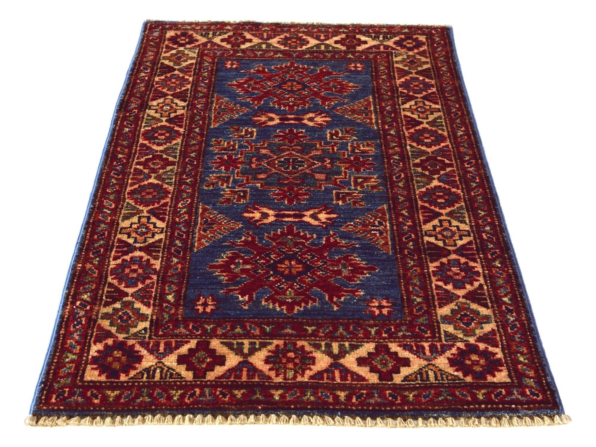 2' x 3' 3 Hand Knotted Kazak Rug