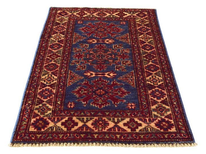 2' x 3' 3 Hand Knotted Kazak Rug