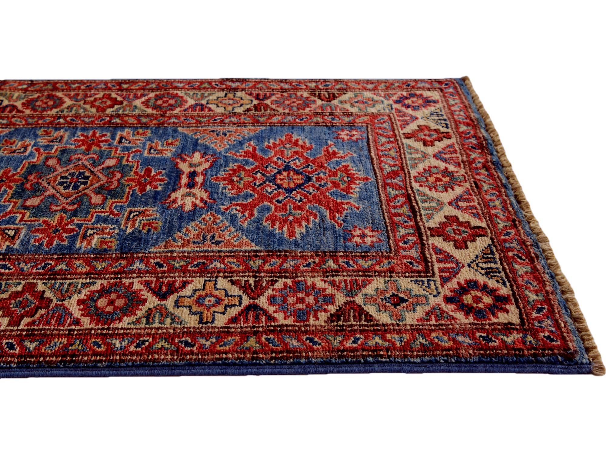 2' x 3' 3 Hand Knotted Kazak Rug