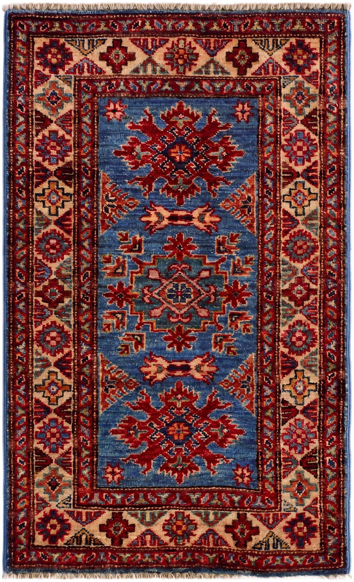 2' x 3' 3 Hand Knotted Kazak Rug
