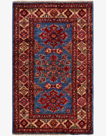2' x 3' 3 Hand Knotted Kazak Rug