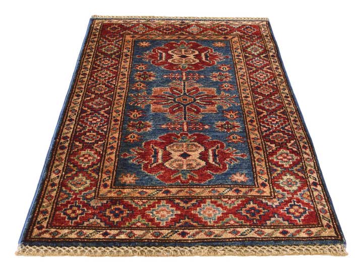 1' 11 x 3' 2 Hand Knotted Kazak Rug