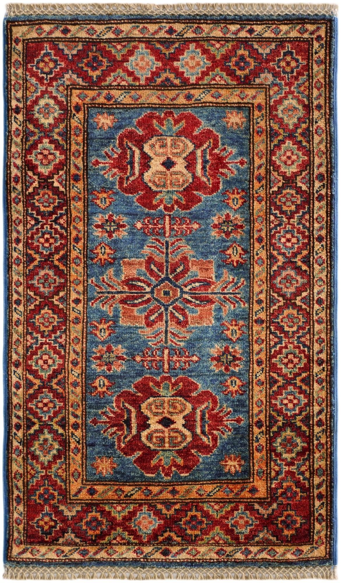 1' 11 x 3' 2 Hand Knotted Kazak Rug