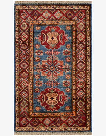 1' 11 x 3' 2 Hand Knotted Kazak Rug