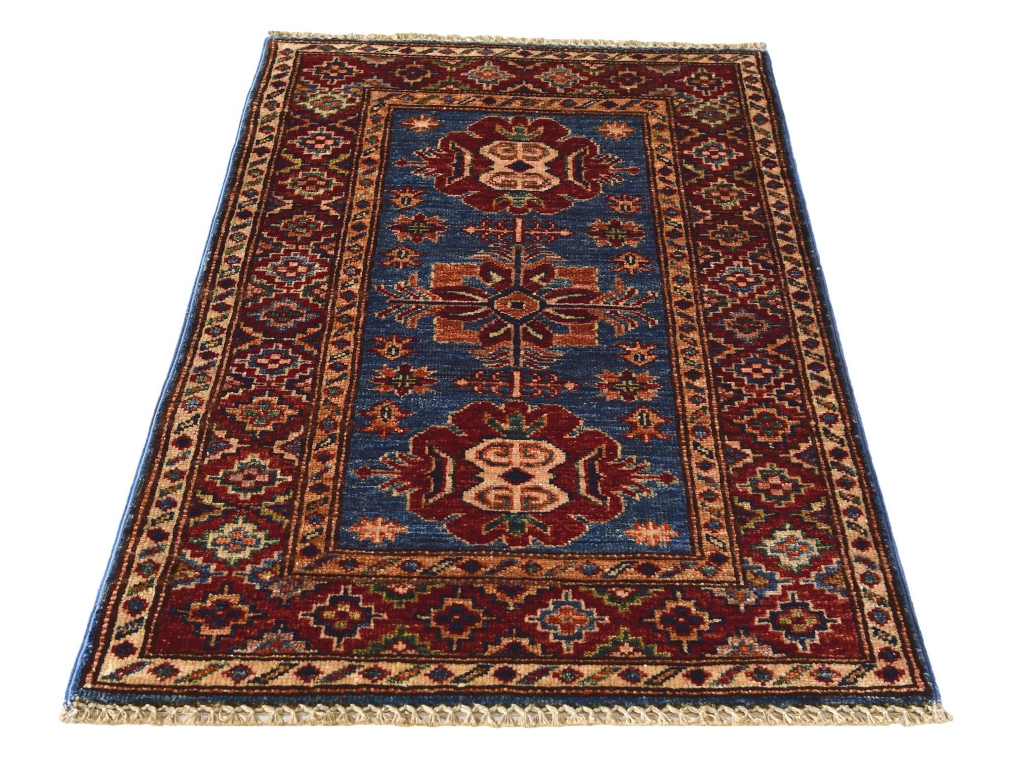 2' x 3' 2 Hand Knotted Kazak Rug