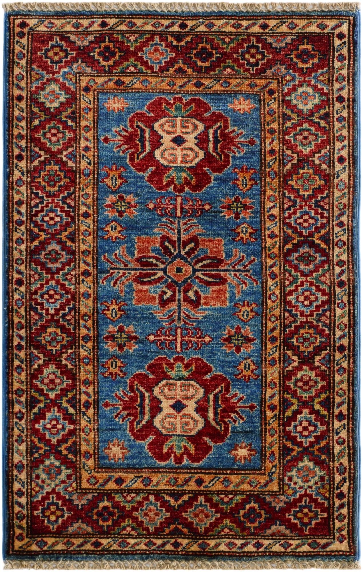 2' x 3' 2 Hand Knotted Kazak Rug