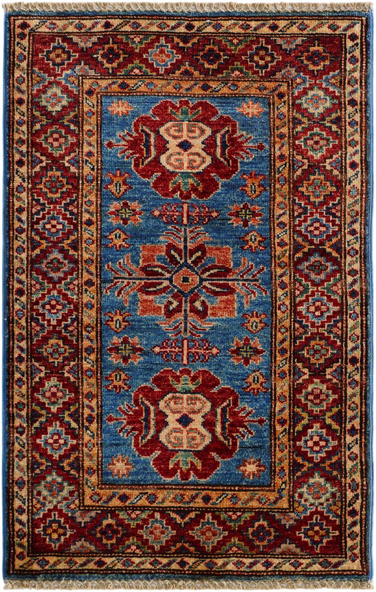 2' x 3' 2 Hand Knotted Kazak Rug