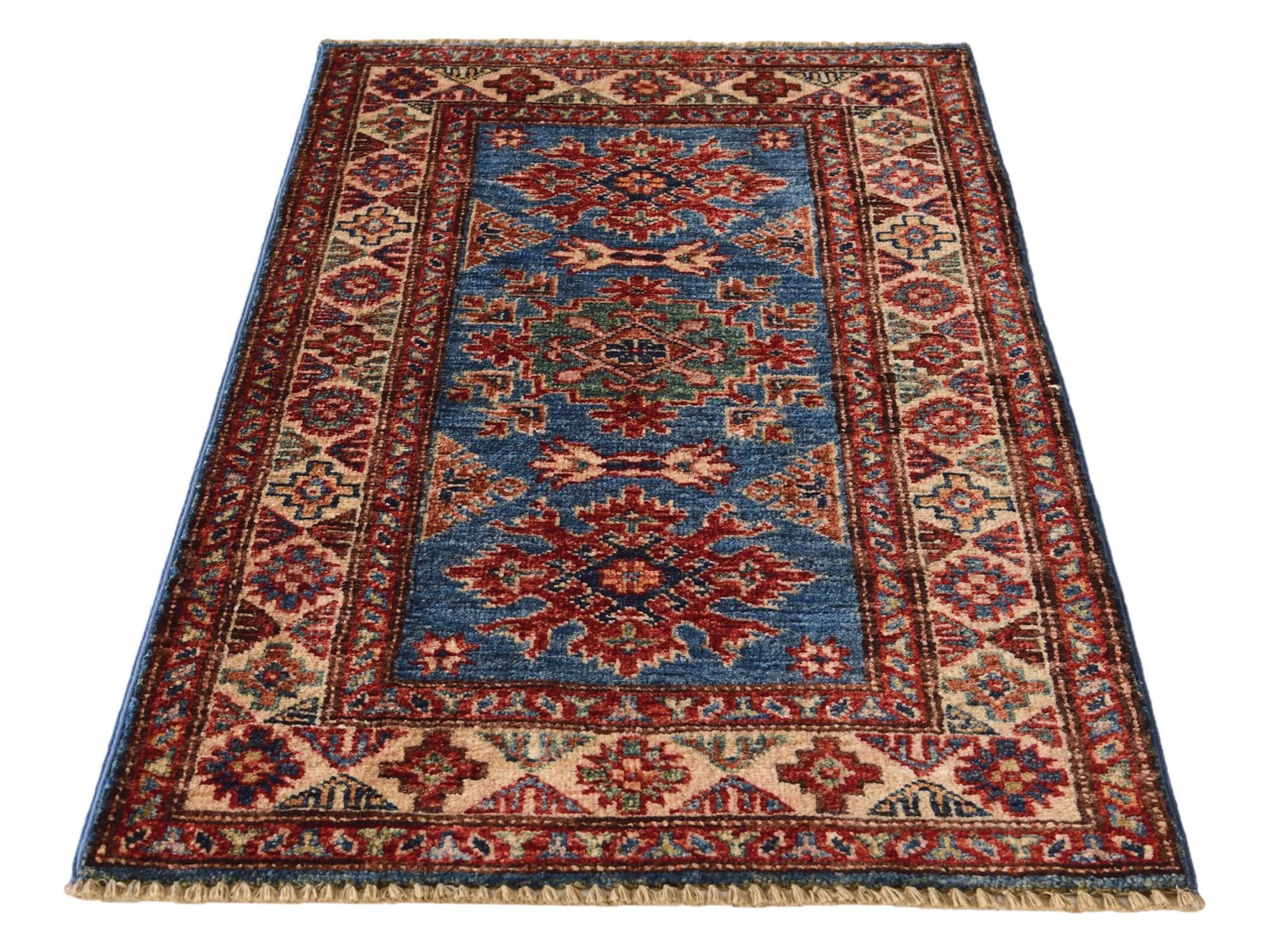 2' x 3' 2 Hand Knotted Kazak Rug