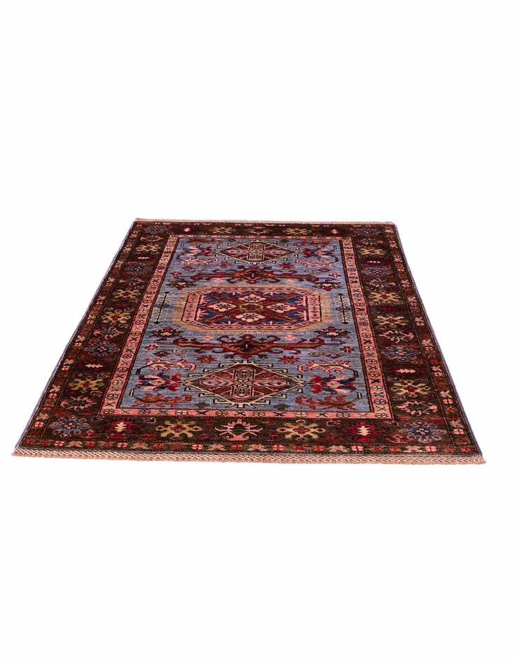 Detail image of 3' 4 x 4' 11 Hand Knotted Kazak Rug