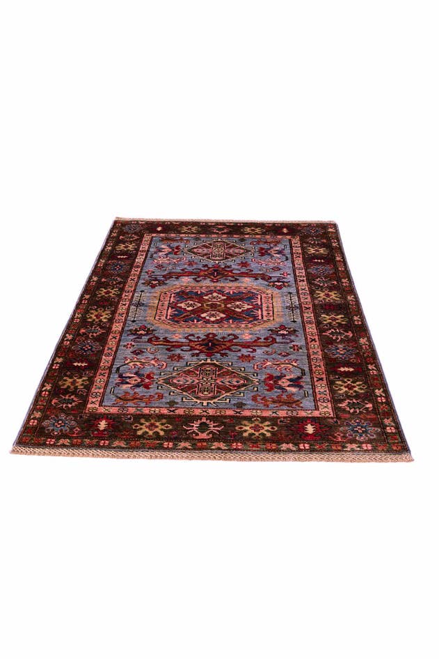 Detail image of 3' 4 x 4' 11 Hand Knotted Kazak Rug
