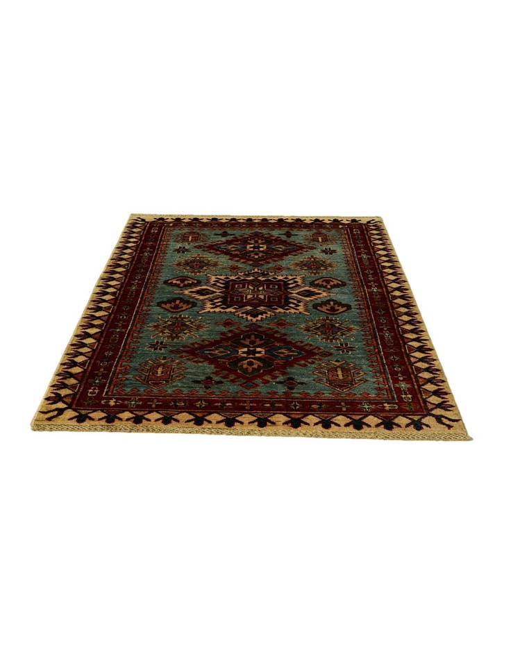 Detail image of 3' 4 x 4' 11 Hand Knotted Kazak Rug