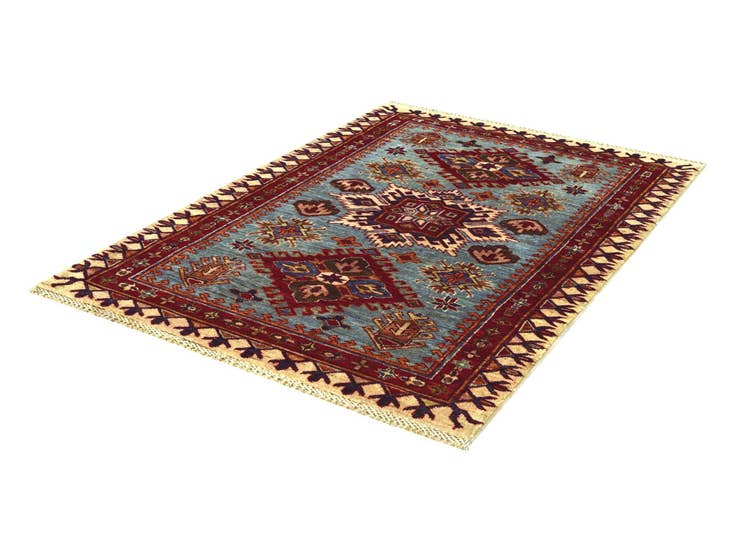 Detail image of 3' 4 x 4' 11 Hand Knotted Kazak Rug