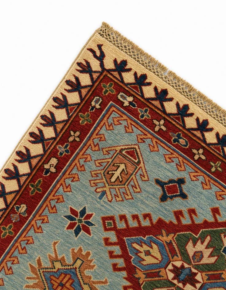 Detail image of 3' 4 x 4' 11 Hand Knotted Kazak Rug