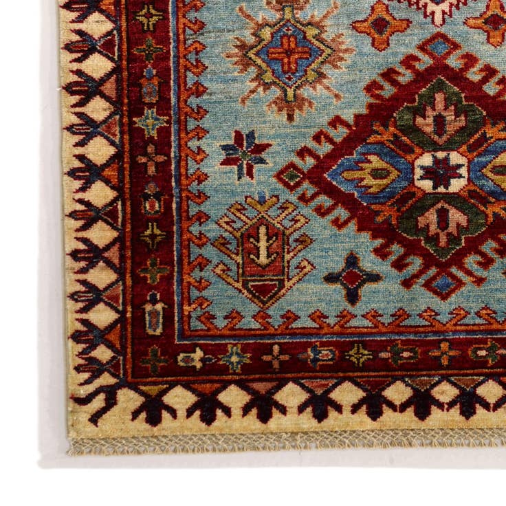 Detail image of 3' 4 x 4' 11 Hand Knotted Kazak Rug
