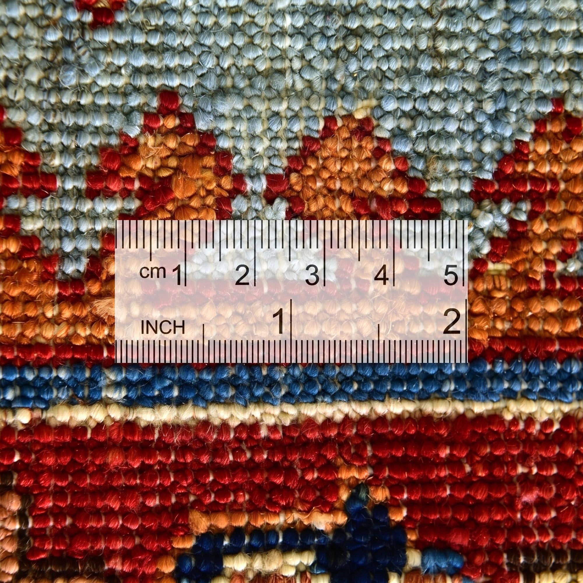 3' 4 x 4' 11 Hand Knotted Kazak Rug