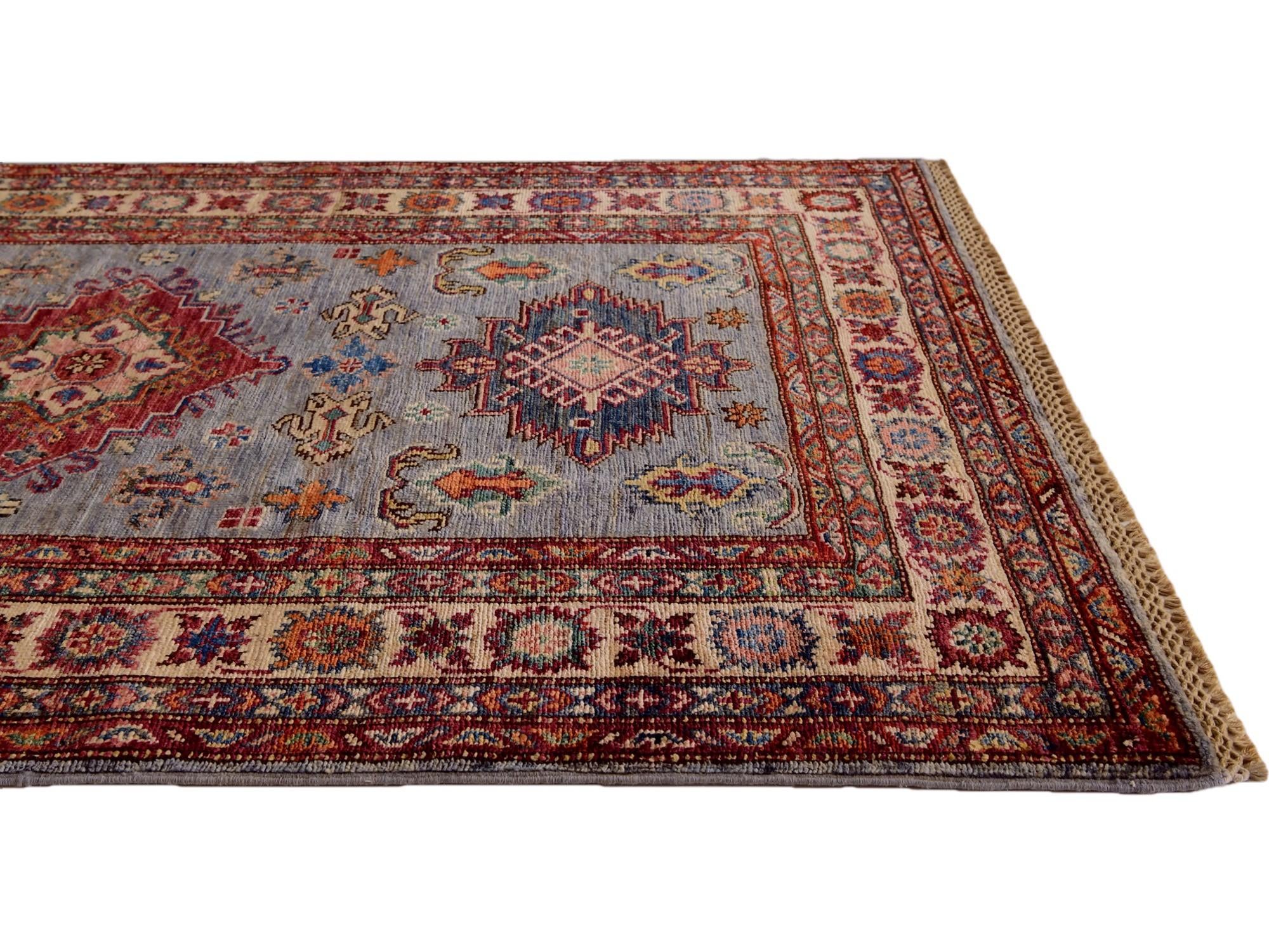 3' 2 x 5' 2 Hand Knotted Kazak Rug