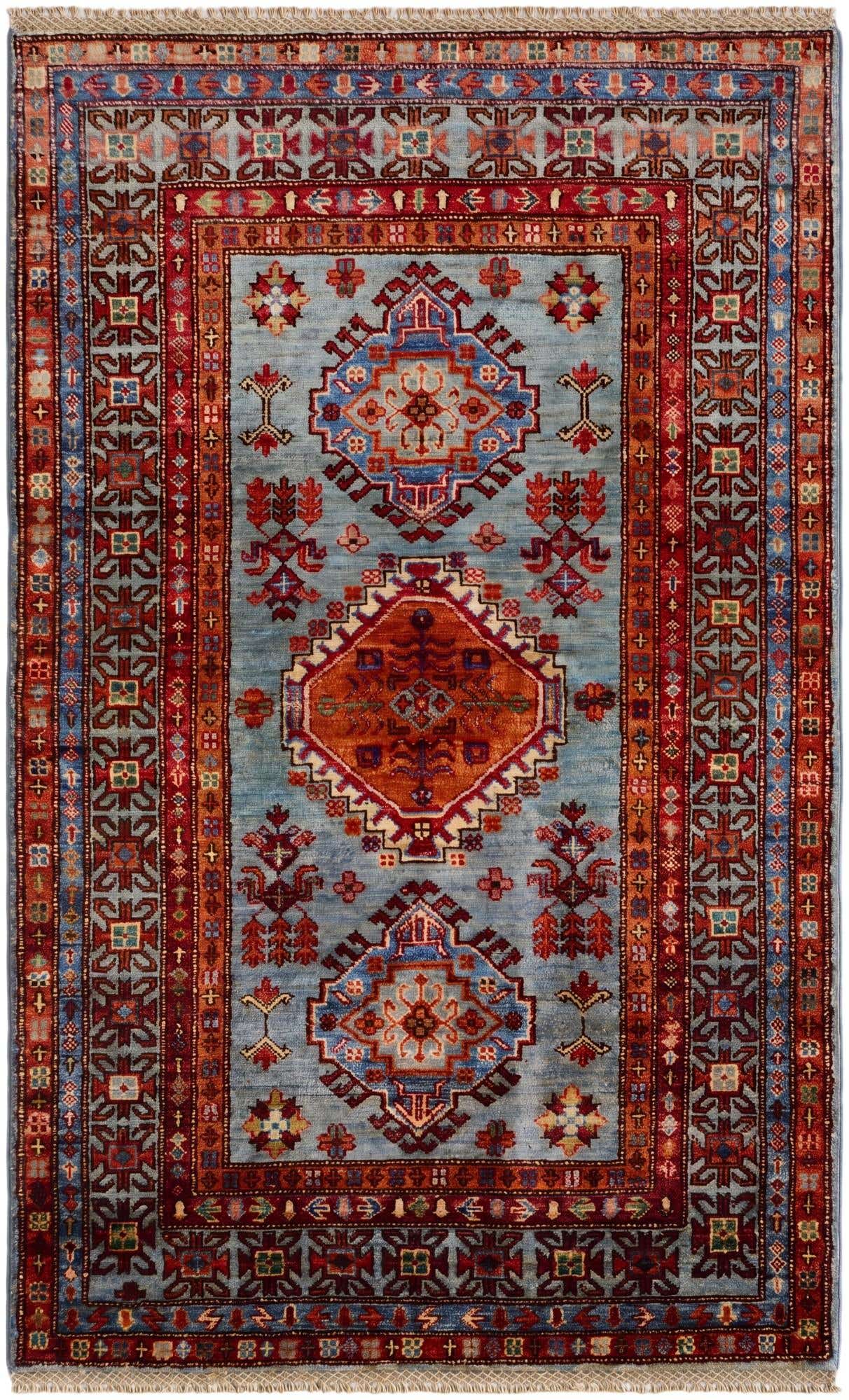 3' 3 x 5' 2 Hand Knotted Kazak Rug