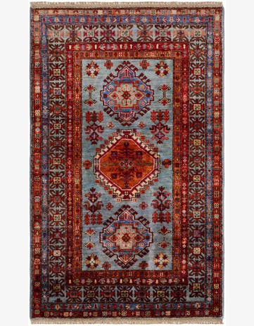3' 3 x 5' 2 Hand Knotted Kazak Rug
