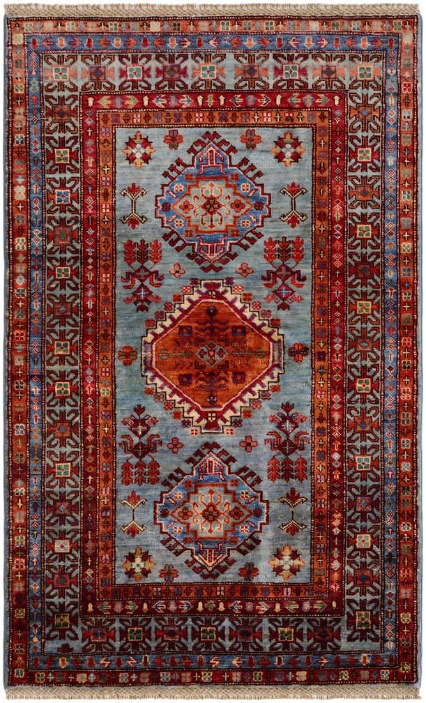 3' 3 x 5' 2 Hand Knotted Kazak Rug