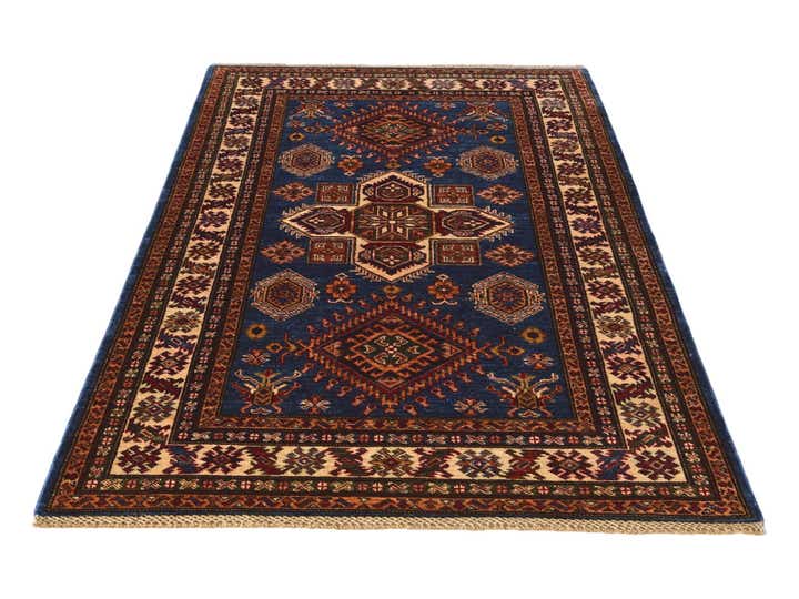 3' 11 x 6' 6 Hand Knotted Kazak Rug