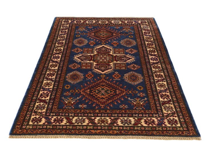 Detail image of 3' 11 x 6' 6 Hand Knotted Kazak Rug
