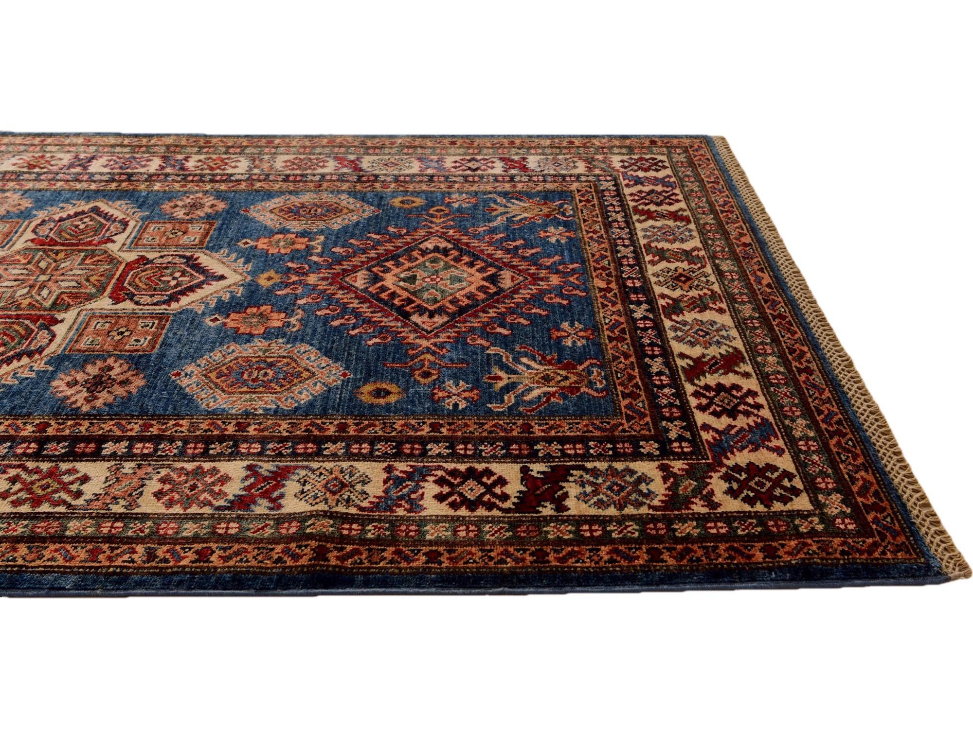 3' 11 x 6' 6 Hand Knotted Kazak Rug