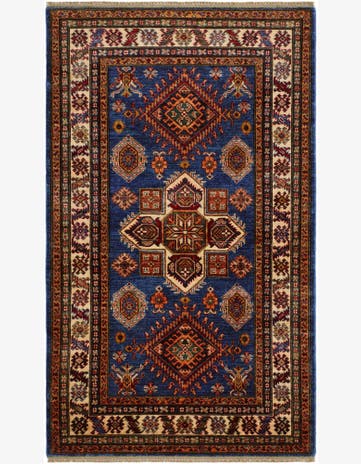 3' 11 x 6' 6 Hand Knotted Kazak Rug