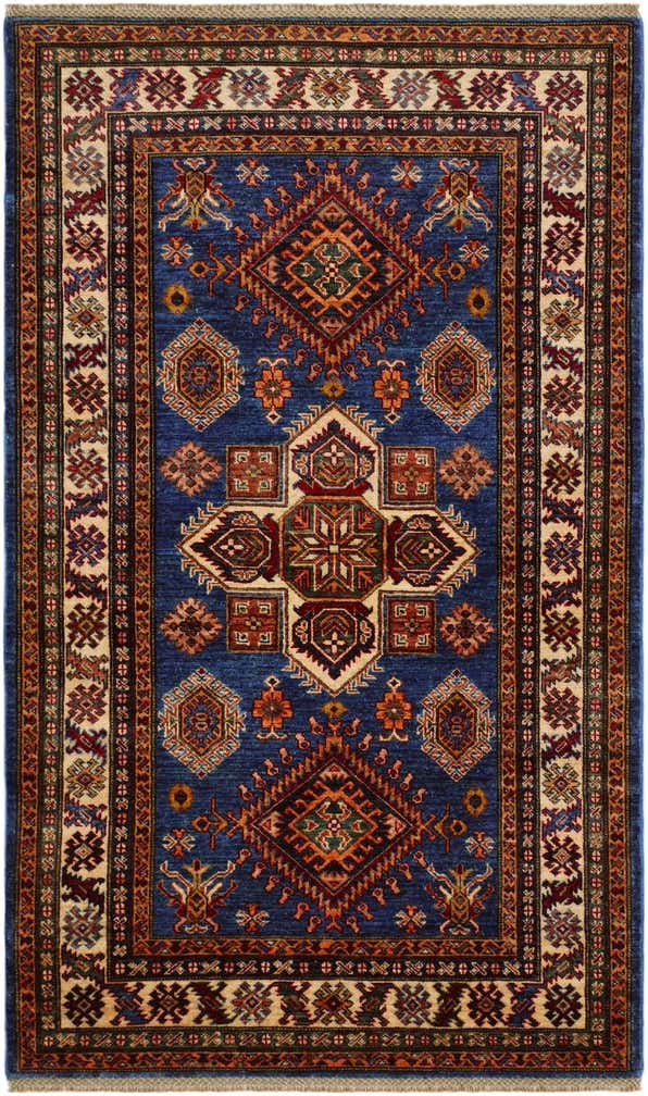 3' 11 x 6' 6 Hand Knotted Kazak Rug