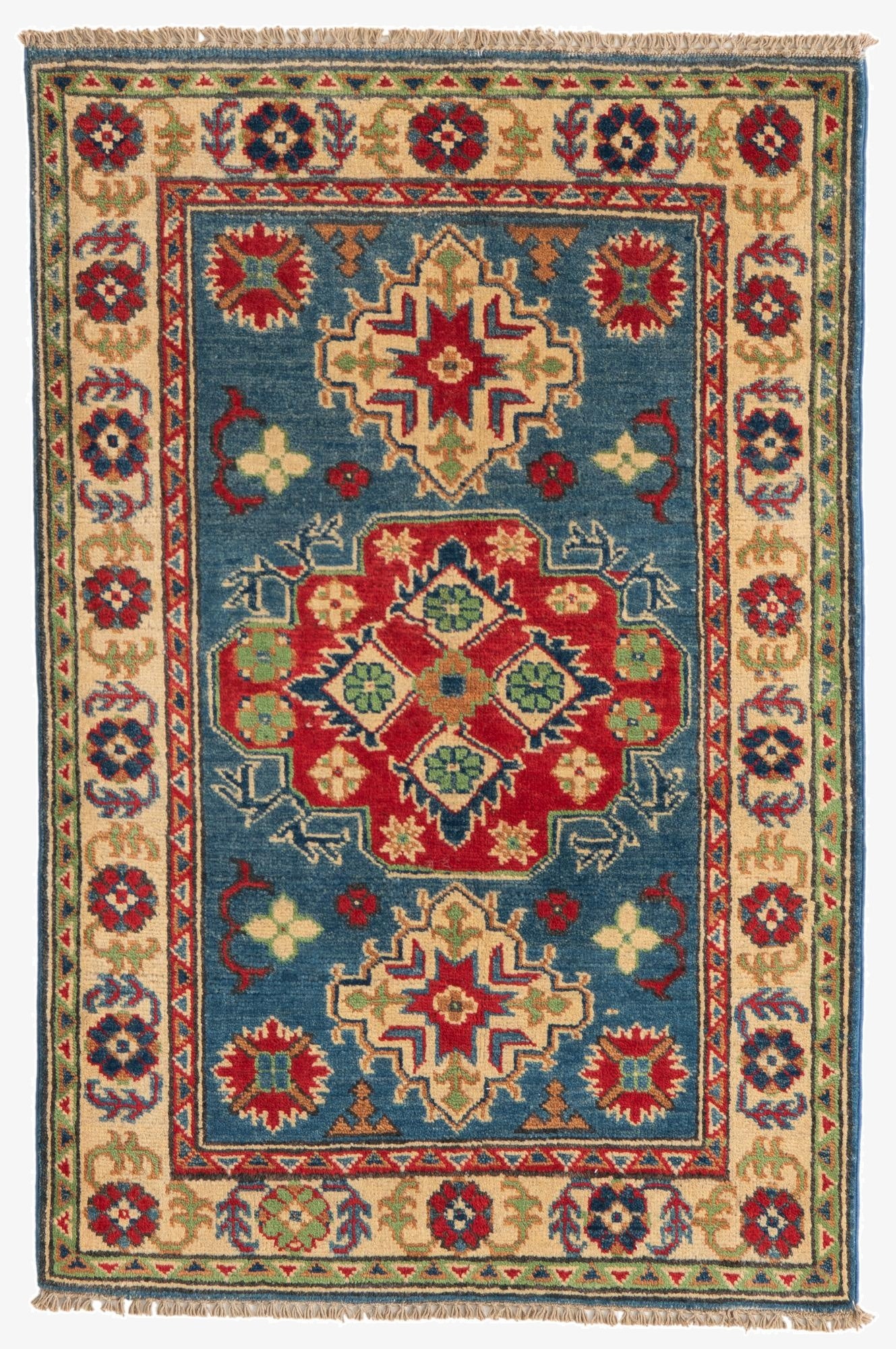 2' 8 x 4' 1  Hand Knotted Kazak Rug