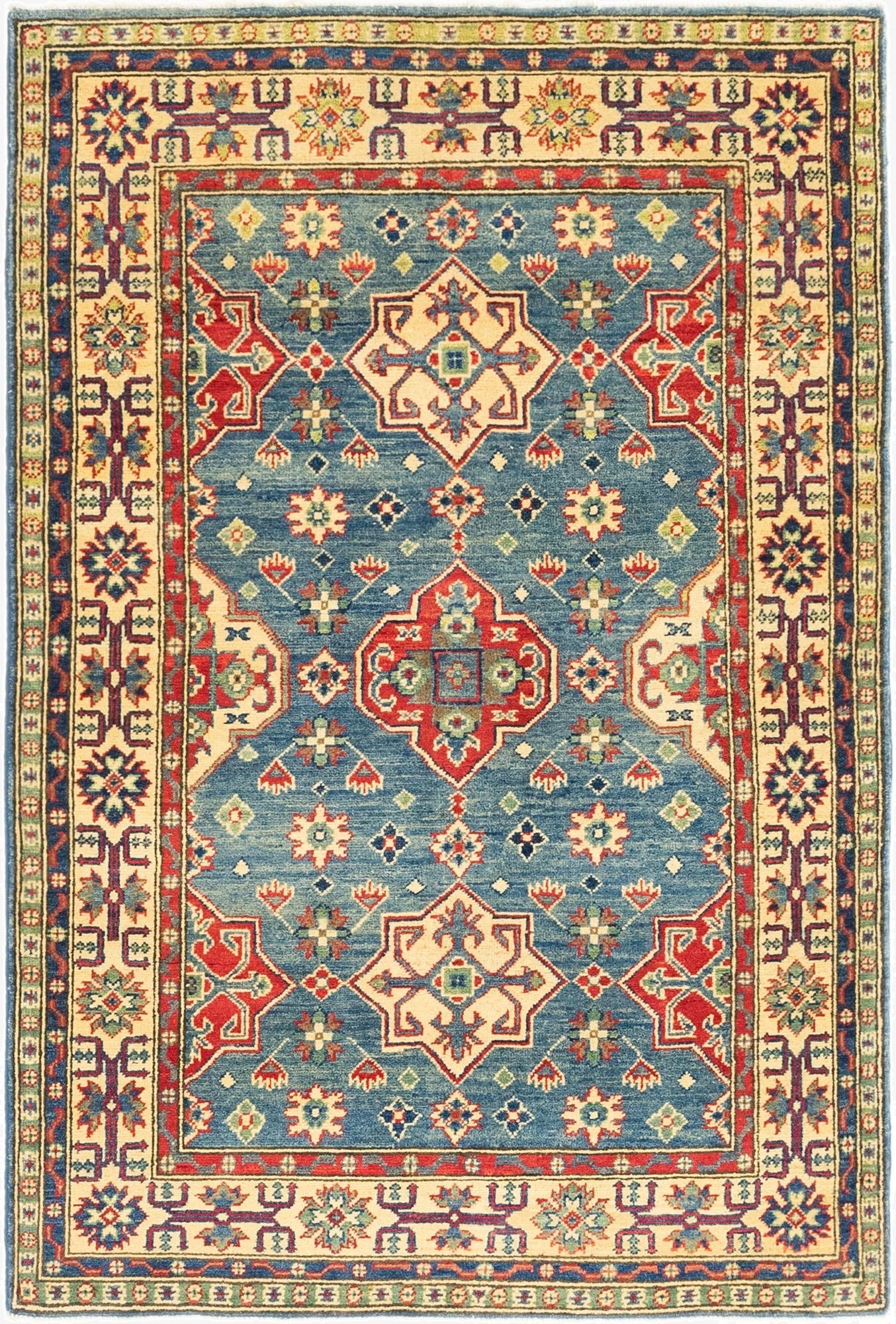 4' x 6'  Hand Knotted Kazak Rug