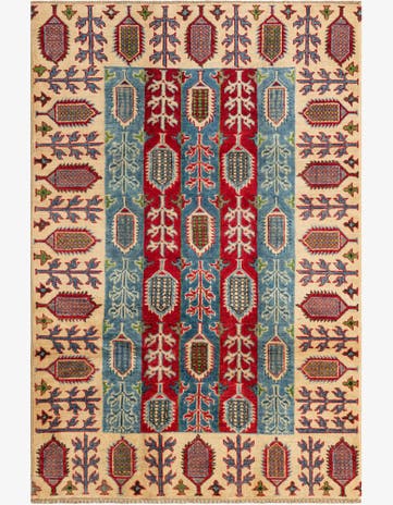 4' x 6' Hand Knotted Kazak Rug