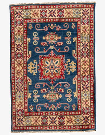 3' 4 x 5' Hand Knotted Kazak Rug