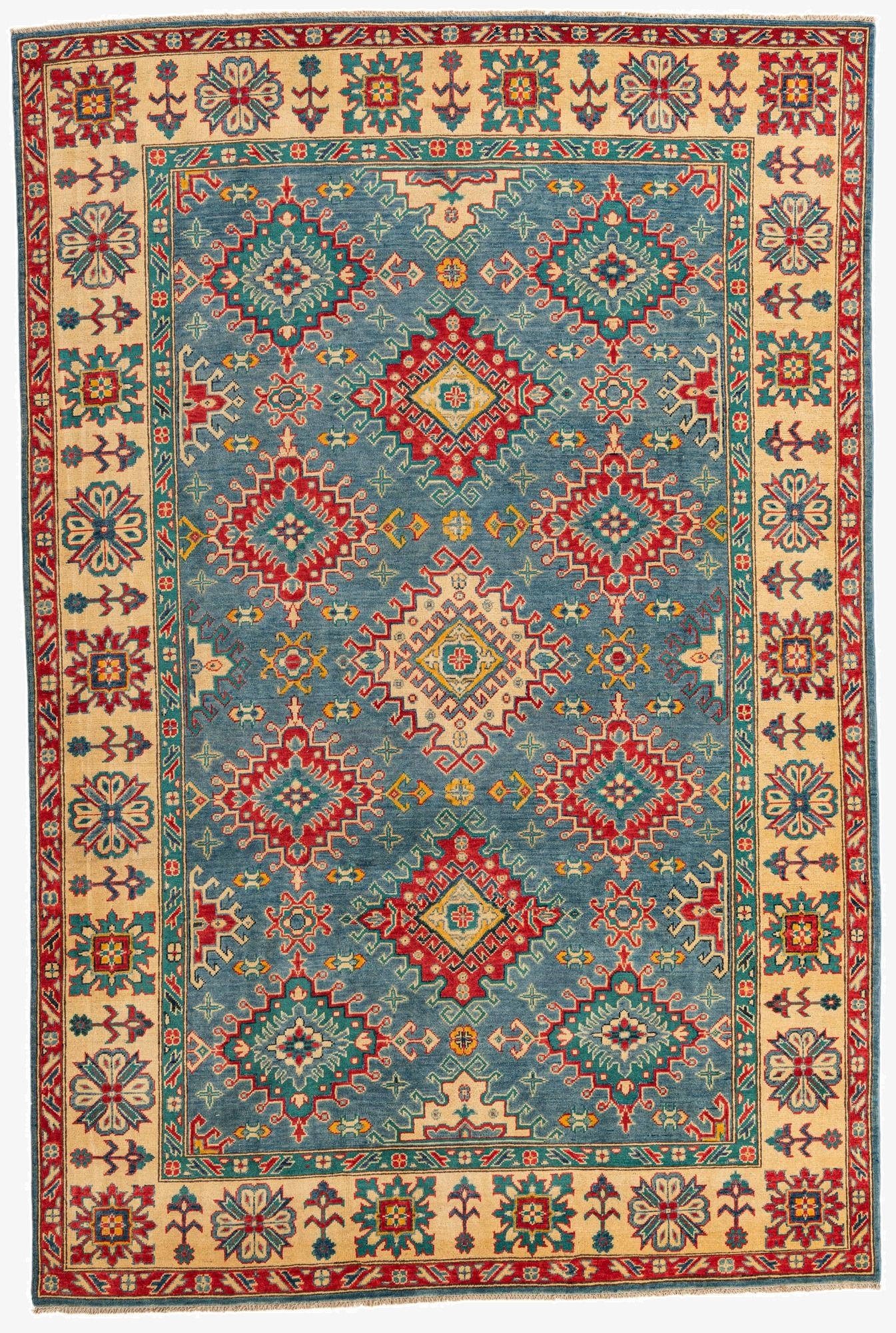 6' 8 x 10' Hand Knotted Kazak Rug
