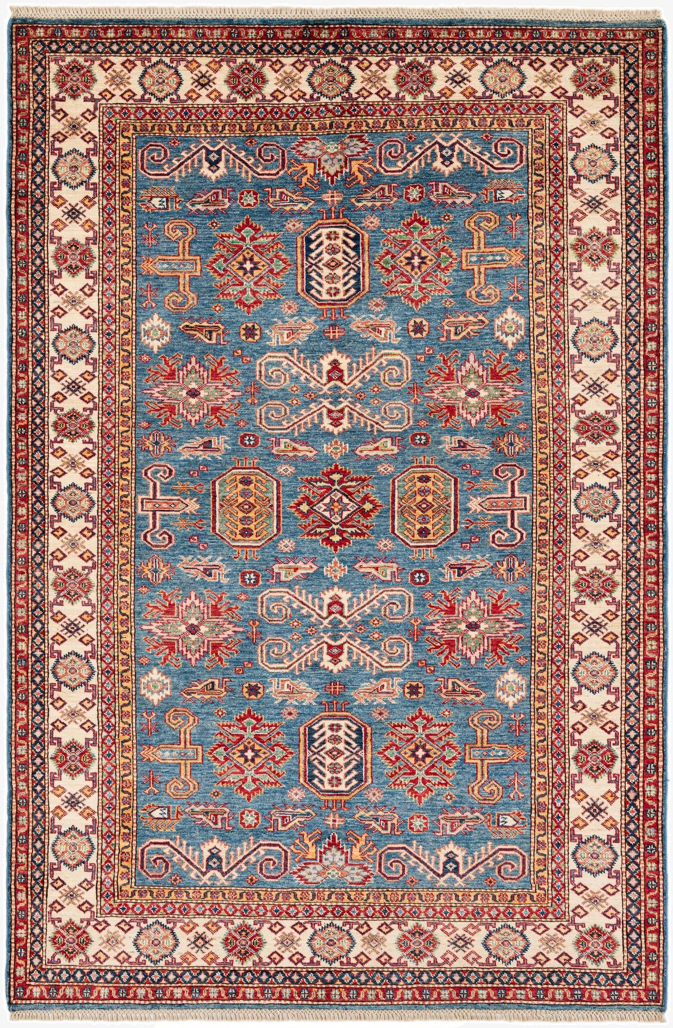 5' 4 x 8' 3  Hand Knotted Kazak Oriental Wool Rug
