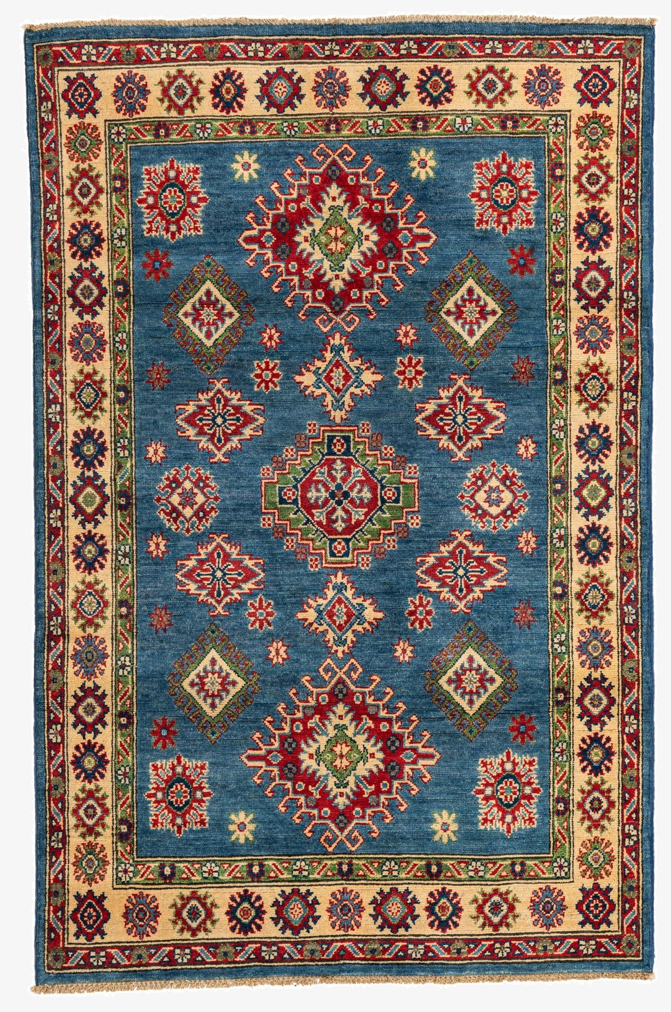 4' x 6' 1 Hand Knotted Kazak Rug