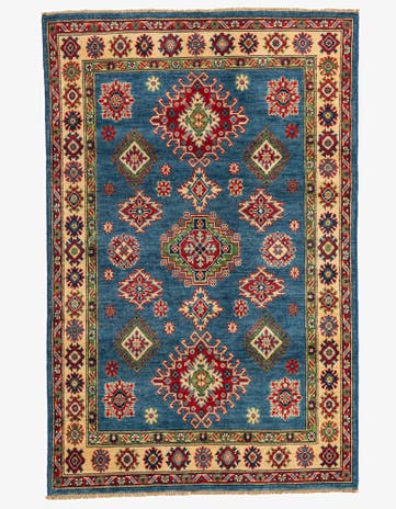 4' x 6' 1 Hand Knotted Kazak Rug