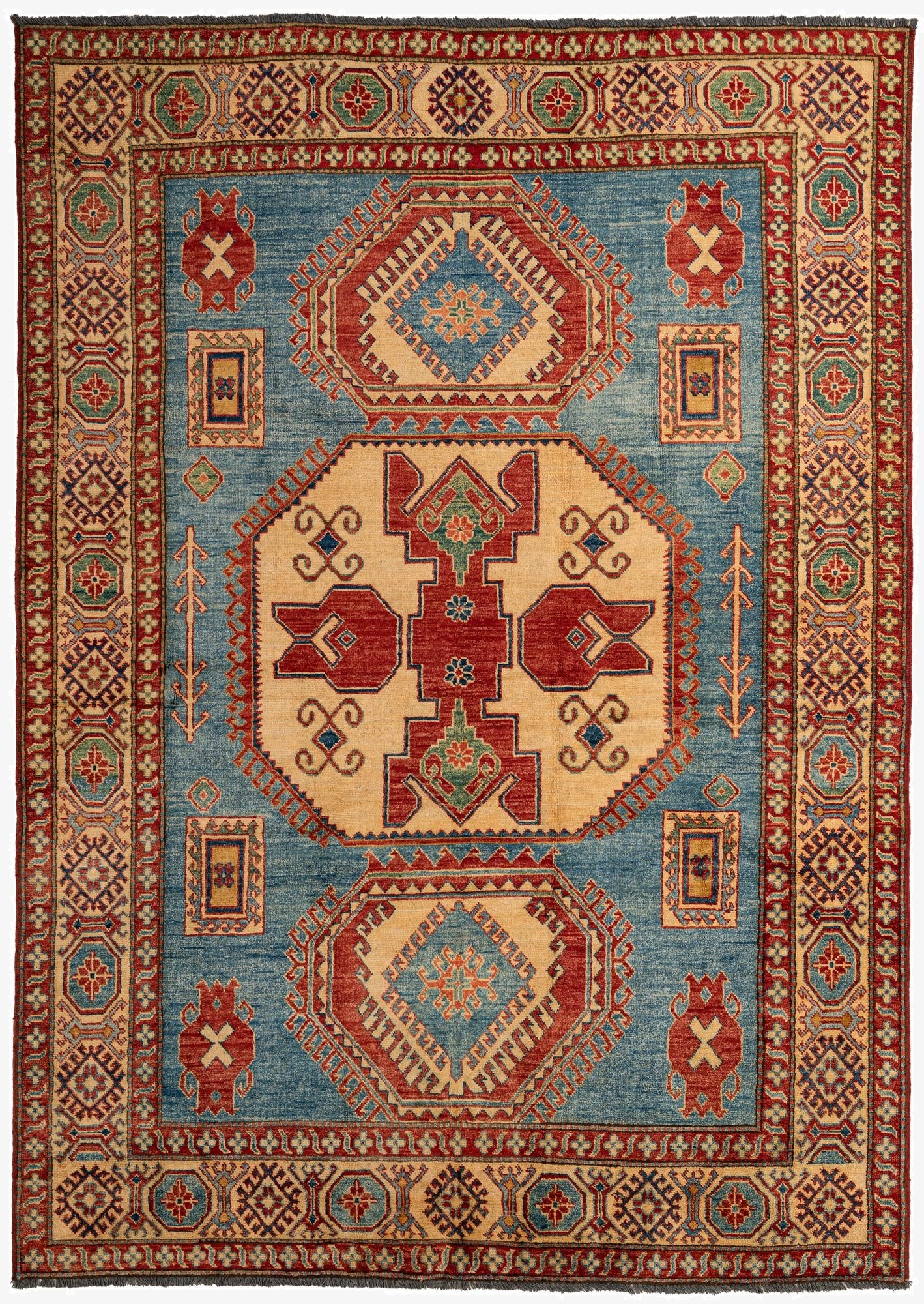 185cm x 267cm  Hand Knotted Kazak Wool Rug
