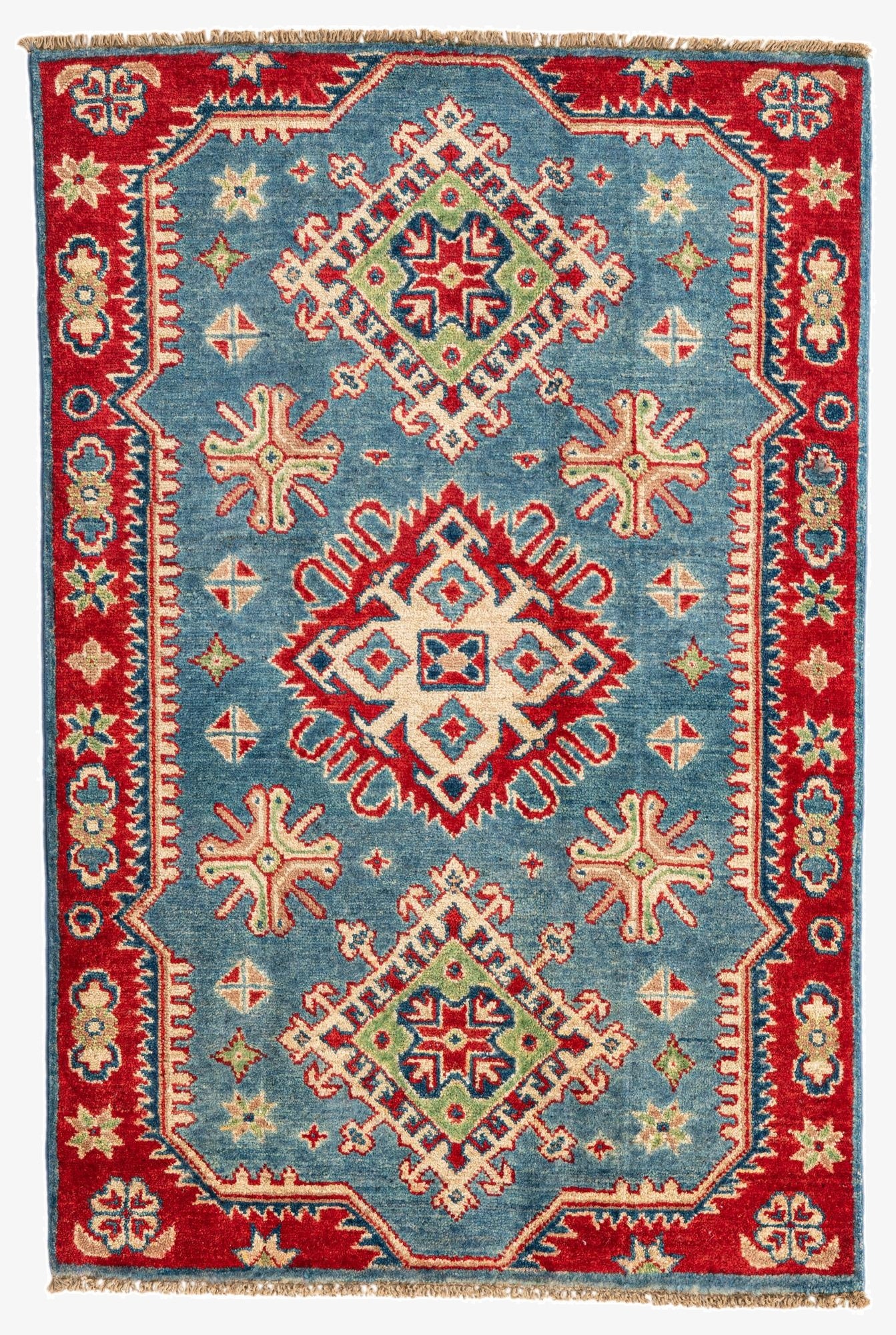 2' 9 x 4' 2  Hand Knotted Kazak Rug