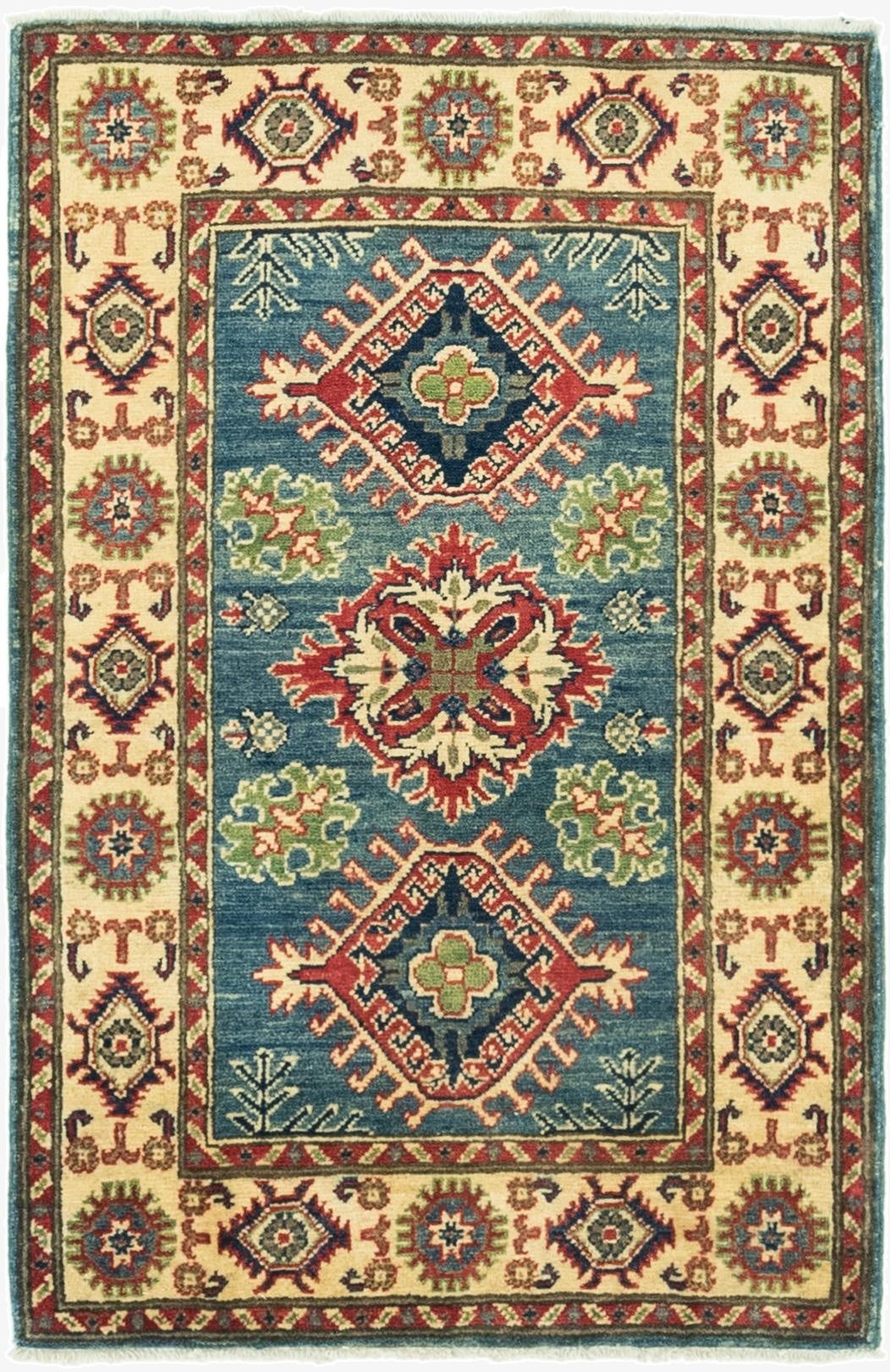 2' 9 x 4' 3  Hand Knotted Kazak Rug