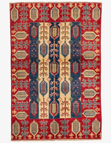 3' 3 x 5' Hand Knotted Kazak Rug