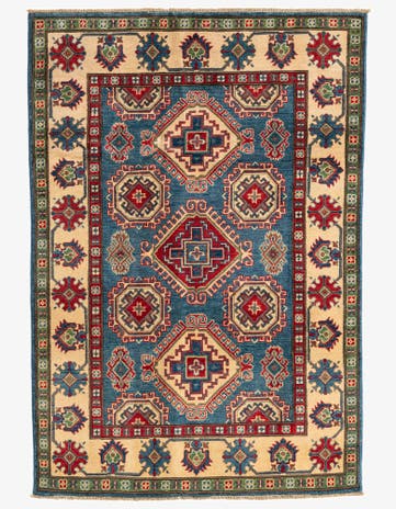4' 2 x 6' 1 Hand Knotted Kazak Rug